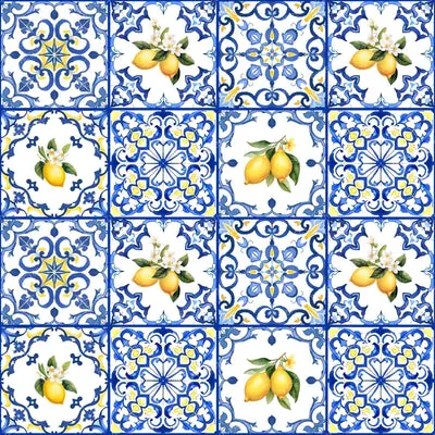Limonlu çini deseni